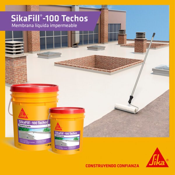 Membrana Líquida Sika SikaFill-100 Techos 4 kg - Imagen 2