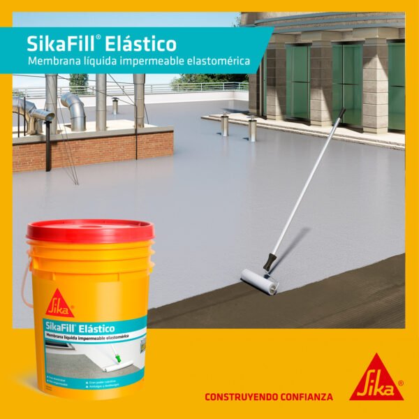 Membrana Liquida  SikaFill Elástico 4kg - Imagen 2
